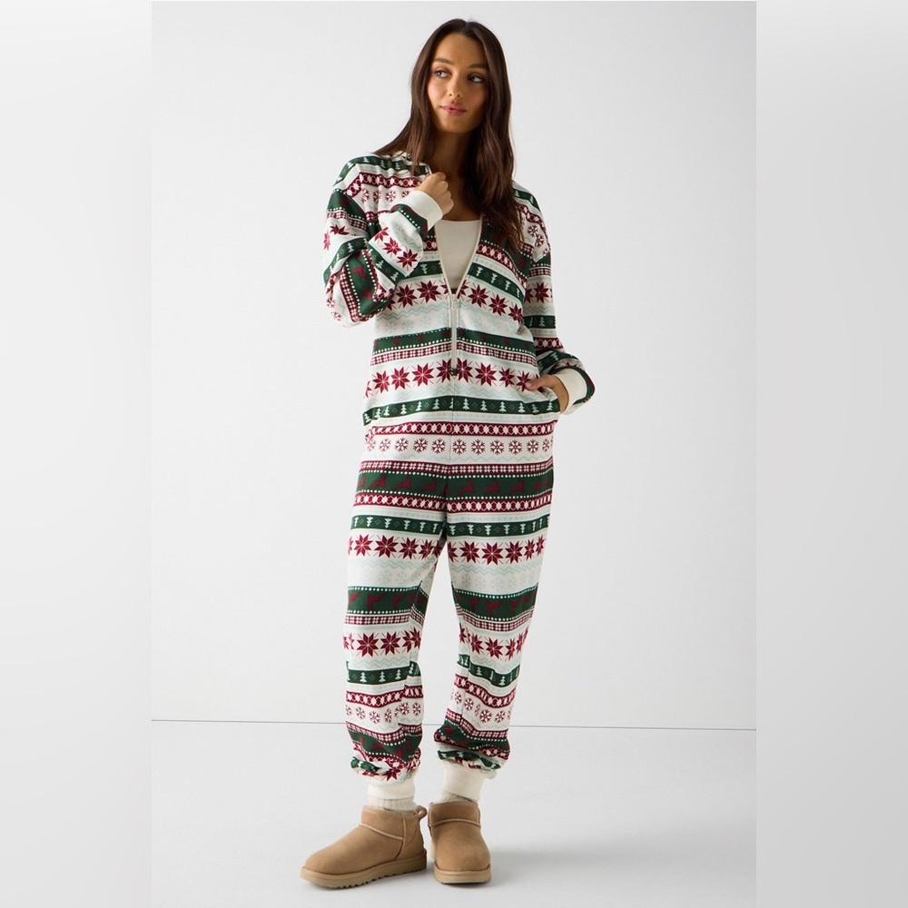 Fabletics Cozy Fleece Hooded Onesie Sz small tall - Picture 3 of 8